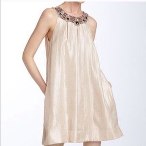 Alexia Admor rose gold trapeze swing dress